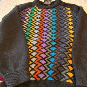 COOGI Multicolor Zigzag Men's Sweater